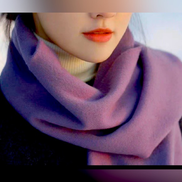 NWT 100% WOOL SCARF PURPLE neck warmer - Picture 1 of 5
